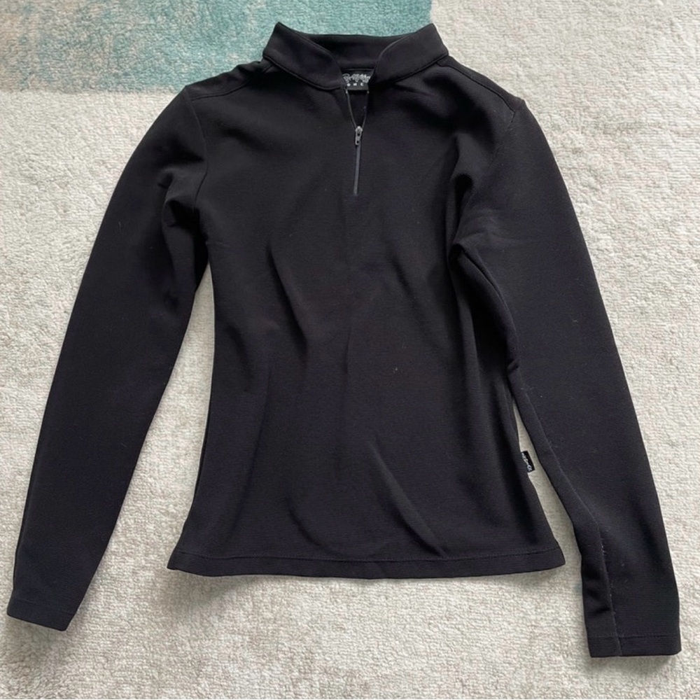 Black Women's Quarter-Zip Top
